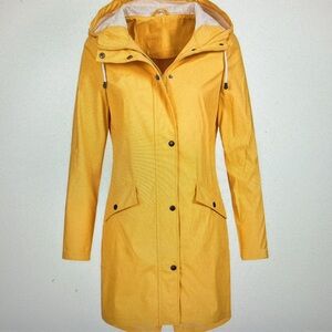 Yellow Hooded Women's Jacket